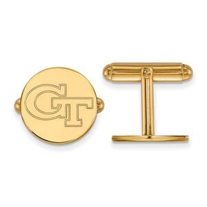 14k Gold Plated Silver Georgia Technology Cuff Links